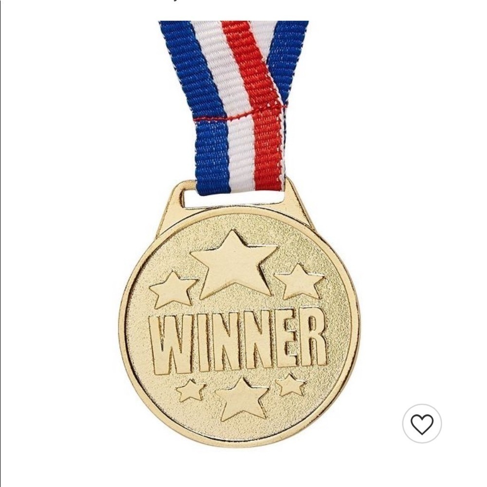 Gold Winner Award Medals with 1.5" Diameter, 15.3" Ribbon​